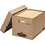 Bankers Box Heavy-Duty Corrugated File Storage Boxes, Lift-Off Lid, Letter/Legal Size, Kraft, 25/Carton (7150001)~#|#~s0378567_sc7