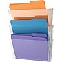 Staples® Unbreakable Wall Files, Letter, Clear, 3-Pocket, 6 5/8" H x 13 3/4"W x 3 1/8"D~#|#~s0380678_sc7