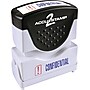 Accu-Stamp2® Two-Color Pre-Inked Shutter Message Stamp, CONFIDENTIAL, 1/2" x 1-5/8" Impression, Blue/Red Ink (035536)~#|#~s0395099_sc7