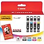 Canon 226 Black/Cyan/Magenta/Yellow Standard Yield Ink Cartridge with Photo Paper, 4/Pack (4546B007)~#|#~s0402044_sc7