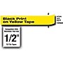 Brother P-touch TZe-FX631 Laminated Flexible ID Label Maker Tape, 1/2" x 26-2/10', Black on Yellow (TZe-FX631)~#|#~s0430567_sc7