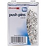 OIC Push Pins, 1/4" Plastic Heads, Clear, 100 Boxes Per Carton (92707CT)~#|#~s0453292_sc7