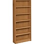HON® Square-Edge Laminate Bookcases, 84"H, 6 Shelves, Harvest~#|#~s0490799_sc7