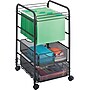 Safco Onyx Mesh Open File 2-Drawer Vertical Cabinet, Mobile/Pedestal, Letter, Black, 17" (5215BL)~#|#~s0491099_sc7