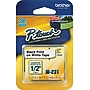 Brother P-touch M-231 Label Maker Tape, 1/2" x 26-2/10', Black on White~#|#~s0491745_sc7