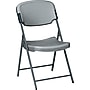 Iceberg Rough 'N Ready Folding Chairs, Plastic, Charcoal, Seat: 18 3/4"W x 21 1/2"D, Back: 18 3/4"W x 20 1/4"H~#|#~s0509910_sc7