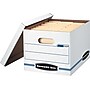 Bankers Box Stor/File™ Corrugated File Storage Boxes, Lift-Off Lid, Letter/Legal Size, White/Blue, 4/Carton (0070308)~#|#~s0512176_sc7