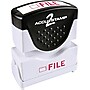 Accu-Stamp2® One-Color Pre-Inked Shutter Message Stamp, FILE, 1/2" x 1-5/8" Impression, Red Ink (035576)~#|#~s0512995_sc7