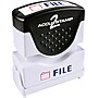 Accu-Stamp2® Two-Color Pre-Inked Shutter Message Stamp, FILE, 1/2" x 1-5/8" Impression, Red/Blue Ink (035534)~#|#~s0513054_sc7