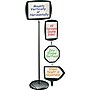 MasterVision Floor Stand Sign Holder, Arrow, 63"H Adjustable, 25" x 17" Sign, Steel Frame, Black (BVCSIG01010101)~#|#~s0513268_sc7