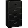 HON Lateral File, 4 Drawers, Molded Pull, 36"W, Black Finish (BSX484LP)~#|#~s0536048_sc7