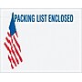 Staples Packing List Envelope, 7" x 5 1/2" - U.S.A. Flag Panel Face, "Packing List Enclosed", 1000/Case~#|#~s0537850_sc7