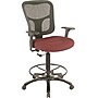 Tempur-Pedic Fabric Drafting Chair with Backrest and Footrest with Lumbar Support, Burgundy (TP8200-BURGUNDY)~#|#~s0555562_sc7