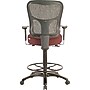 Tempur-Pedic Fabric Drafting Chair with Backrest and Footrest with Lumbar Support, Burgundy (TP8200-BURGUNDY)~#|#~s0555563_sc7