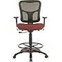 Tempur-Pedic Fabric Drafting Chair with Backrest and Footrest with Lumbar Support, Burgundy (TP8200-BURGUNDY)~#|#~s0555564_sc7