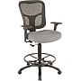 Tempur-Pedic Fabric Drafting Chair with Backrest and Footrest with Lumbar Support, Gray (TP8200-GREY)~#|#~s0555566_sc7