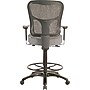 Tempur-Pedic Fabric Drafting Chair with Backrest and Footrest with Lumbar Support, Gray (TP8200-GREY)~#|#~s0555567_sc7