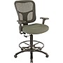 Tempur-Pedic Fabric Drafting Stool with Backrest and Footrest with Lumbar Support, Olive (TP8200-OLIVE)~#|#~s0555574_sc7