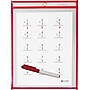 C-Line Reusable Dry Erase Pocket, Red, 9" x 12", 30/Bx~#|#~s0569708_sc7