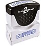 Accu-Stamp2 One-Color Pre-Inked Shutter Message Stamp, APPROVED, 1/2" x 1-5/8" Impression, Blue Ink (035575)~#|#~s0578028_sc7