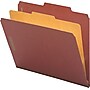 Nature Saver Recycled Pressboard Classification Folder, Legal, 1-Divider, 4-Fastener, Red (NAT01053)~#|#~s0586450_sc7