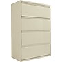 Alera® Four-Drawer Lateral File Cabinet, 36w x 19-1/4d x 54h, Putty~#|#~s0615289_sc7