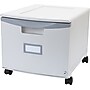 Storex Mobile Vertical File Cabinet, Letter/Legal Size, Lockable, 12.75"H x 18.25"W x 14.75"D, Black (STX61254U01C)~#|#~s0617867_sc7