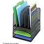Safco® Onyx™ 3266 Mesh Desktop Organizer, Mesh Desk Organizer 3 Horizontal 5 Upright, Black~#|#~s0622043_sc7