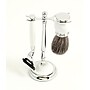Bey-Berk Mach 3 Razor and Pure Badger Brush, Silver (BB03)~#|#~s0632372_sc7