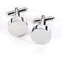 Bey-Berk Rhodium Plated Cufflinks, Round (J118)~#|#~s0633139_sc7