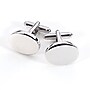Bey-Berk Rhodium Plated Cufflinks, Oval (J153)~#|#~s0633158_sc7