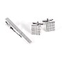 Bey-Berk Rhodium Plated Cufflink and Tie Pin Set (J197)~#|#~s0633188_sc7