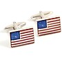 Bey-Berk Rhodium Plated Cufflinks, USA Flag (J211)~#|#~s0633202_sc7