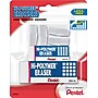 Pentel Hi-Polymer Eraser, White Erasers, Assorted Sizes, 6/Pack (ZEH2510BP)~#|#~s0640861_sc7