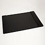 Bey-Berk Faux leather Desk Pad with Side Rail, 17" x 26", Black (D413)~#|#~s0643464_sc7