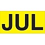 Tape Logic 6" x 3" Rectangle "JUL" Months of the Year Label, Fluorescent Yellow, 500/Roll~#|#~s0708049_sc7