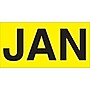 Tape Logic 3" x 2" Rectangle "JAN" Months of the Year Label, Fluorescent Yellow, 500/Roll~#|#~s0708054_sc7