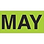 Tape Logic 6" x 3" Rectangle "MAY" Months of the Year Label, Fluorescent Green, 500/Roll~#|#~s0708087_sc7