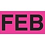 Tape Logic 3" x 2" Rectangle "FEB" Months of the Year Label, Fluorescent Pink, 500/Roll~#|#~s0708112_sc7