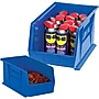 Partners Brand 5 3/8" x 4 1/8" x 3" Plastic Stack and Hang Bin Box, Blue, 24/Case~#|#~s0708246_sc7