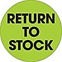 Tape Logic 2" Circle "Return To Stock" Label, Fluorescent Green, 500/Roll~#|#~s0708307_sc7