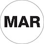 Tape Logic 2" Circle "MAR" Months of the Year Label, White, 500/Roll~#|#~s0708530_sc7
