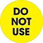 Tape Logic 2" Circle "Do Not Use" Label, Fluorescent Yellow, 500/Roll~#|#~s0708558_sc7