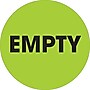 Tape Logic 2" Circle "Empty" Label, Fluorescent Green, 500/Roll~#|#~s0708918_sc7