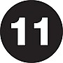 Tape Logic 2" Circle "11" Number Label, Black, 500/Roll~#|#~s0709247_sc7
