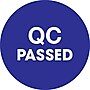 Tape Logic 2" Circle "QC Passed" Pre Printed Inventory Label, Blue, 500/Roll~#|#~s0709310_sc7