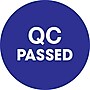 Tape Logic 1" Circle "QC Passed" Pre Printed Inventory Label, Blue, 500/Roll~#|#~s0709313_sc7