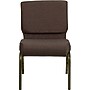 Flash Furniture HERCULES™ Fabric Stacking Church Chair With 4"T Seat, Brown, 40/Pack~#|#~s0710533_sc7