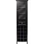Winsome Burgundy 66.85" x 18.11" x 12.99" Wood 15-Bottle Wine Cabinet, Black (20667)~#|#~s0730519_sc7