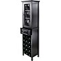 Winsome Burgundy 66.85" x 18.11" x 12.99" Wood 15-Bottle Wine Cabinet, Black (20667)~#|#~s0730520_sc7